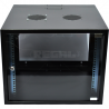9U Swingframe Wallbox - 600mm Deep Incl Fan and 5-Way 3m Power Lead