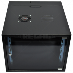 9U Swingframe Wallbox - 600mm Deep Incl Fan and 5-Way 3m Power Lead