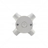 CONDUIT PVC - 20mm 4 Way Box - With Lid+Screw