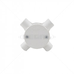 CONDUIT PVC - 20mm 4 Way Box - With Lid+Screw