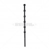 Fence Pole - 6Line Flat Bar Straight Black