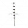 Fence Pole - 6Line Flat Bar Straight Black