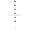 Fence Pole - 6Line Round Black