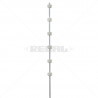 Fence Pole - 6Line Round White
