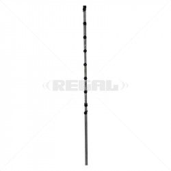 Fence Pole - 8Line + 1 Square Tube Straight Galv Black Popem Bobbin