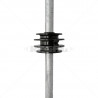 Fence Pole - 6Line Round Galvanised BB
