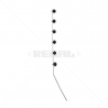 Nemtek Fence Pole  - 6Line Flat Bar Galvanised Angled  BB