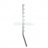Nemtek Fence Pole - 6Line SQ Tube Jurassic  Galv Angled Slotted WB