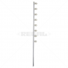 Nemtek Fence Pole  8Line SQ Tube Jurassic Galv Strt PC Slotted WB
