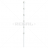 Nemtek Fence Pole - 6Line Round Galvanised Powder Coated WB