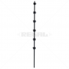Nemtek Fence Pole  - 6Line Round Galvanised Powder Coated BB
