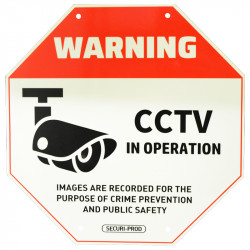 Securi-Prod CCTV Sign Luminous Large 305 x 305mm