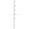 Nemtek Fence Pole - 5Line Flat Bar Galvanised Powder Coated WB