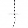 Fence Pole - 6Line Flat Bar Angle Black