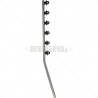 Fence Pole - 6Line Square Tube Jurassic  Galvanised Angled BB