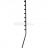 Fence Pole - 8Line Square Tube Angled Black