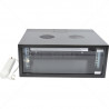 Cabinet 4U Wall Box Swingframe Collar 400x100mm incl Fan & Power Black