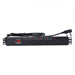 Cabinet 1.5U PDU 19" 6-Way 16A SA Outlet incl On/Off Switch