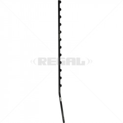 Fence Pole - 12Line Square Tube Angled Black