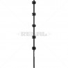 Fence Pole - 5Line Round Black