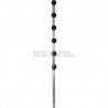 Fence Pole - 6Line Flat Bar Galvanised Straight BB