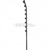 Fence Pole - 8Line Square Tube Golf Black