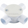 CONDUIT PVC - 25mm 4 Way Box - With Lid+Screw