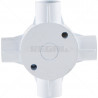 CONDUIT PVC - 25mm 4 Way Box - With Lid+Screw